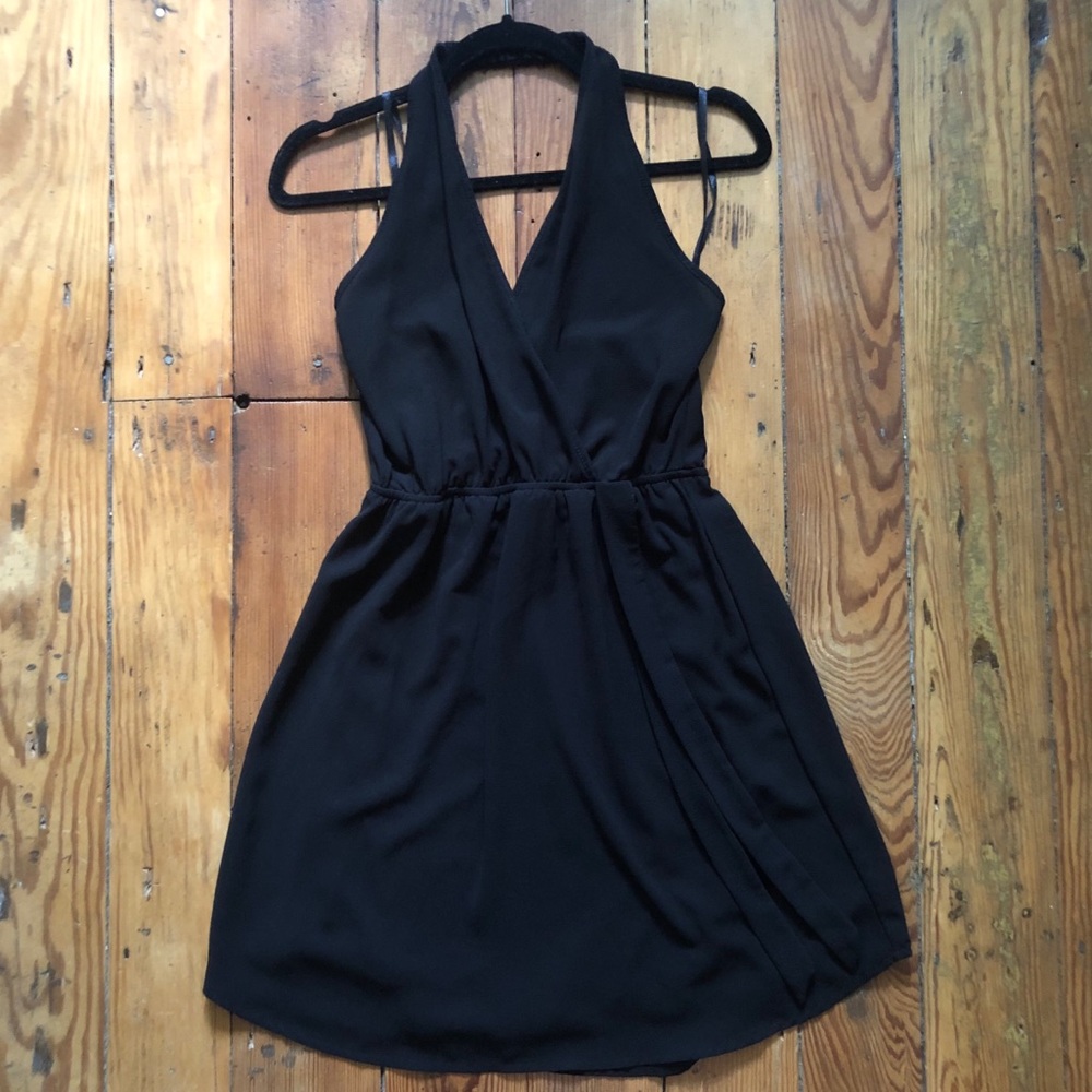 Monteau Black Halter dress size medium - Picture 3 of 6